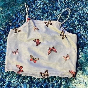Butterfly crop top